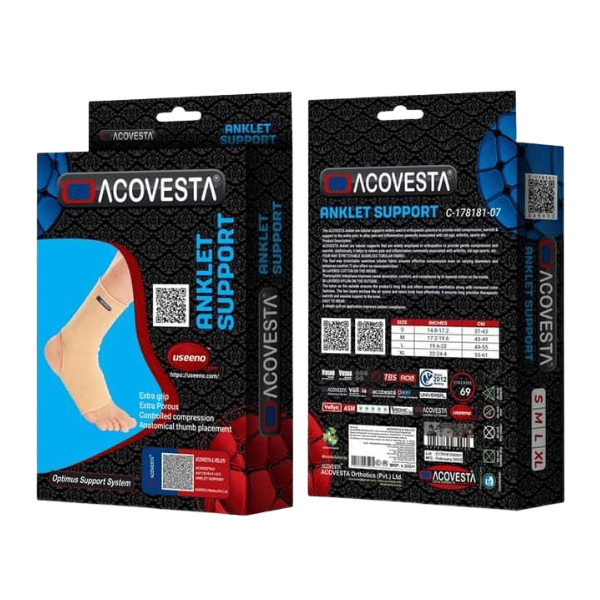 Acovesta Premium Anklet Support – Elastic Compression Sleeve for Sports & Gym
